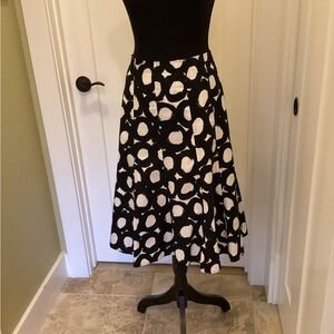 Style & Co. Black and White Abstract Midi Skirt